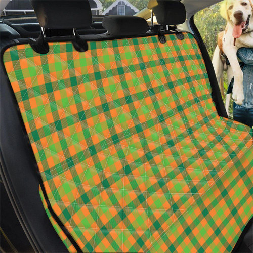 Shamrock Plaid Saint Patrick's Day Design Car Back Seat Cover Dog Car Seat Covers