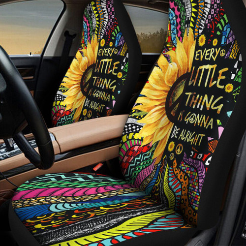 Every Little Thing Is Gonna Pattern Printed Car Seat Covers