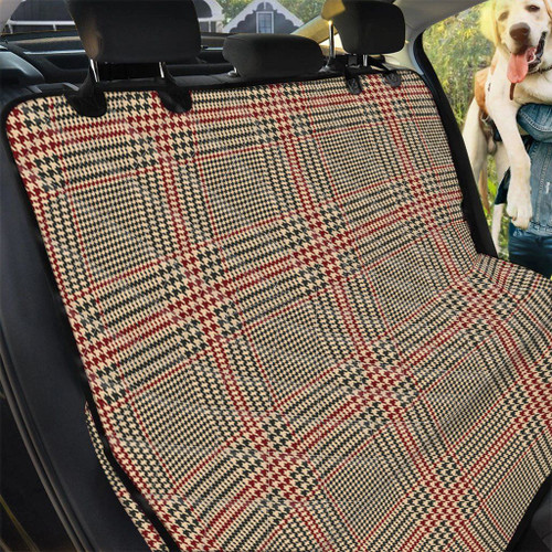 Car Back Seat Cover Dog Car Seat Covers Brown Beige And Red Glen Plaid