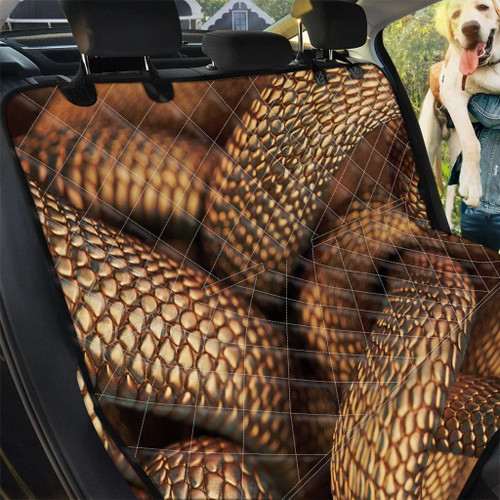 Bronze Snake Wild Animal Car Back Seat Cover Dog Car Seat Covers