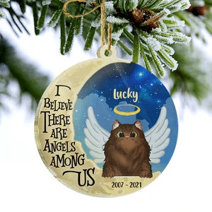 Custom Name Cat Angels Among Us Pet Memorial Gift Car Hanging Ornament Car Accessories