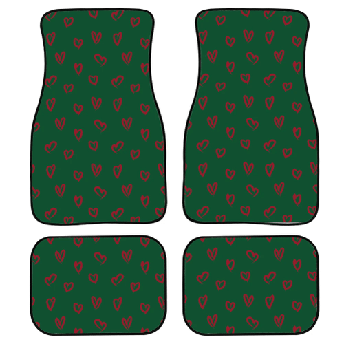 Camouflage Abstract Christmas Heart Shaped Valentine’s Day Car Mats Car Floor Mats