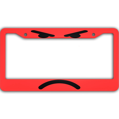 Car License Plate Frames Covers Angry Face With Red Skin Printed Car License Plate Frames Covers