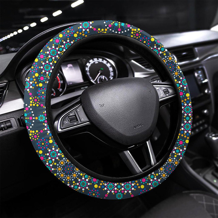 Mandala Pattern Printed Car Steering Wheel Cover
