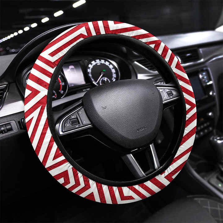 African Triangle Seamless Pattern Printed Car Steering Wheel Cover
