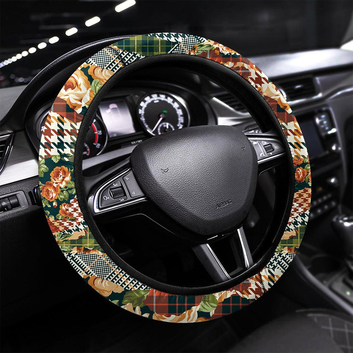 Pomegranate Pattern Printed Car Steering Wheel Cover