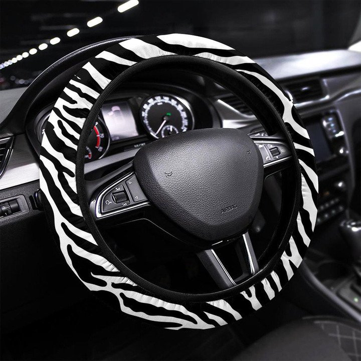 Abstract Tiger Skin Printed Car Steering Wheel Cover