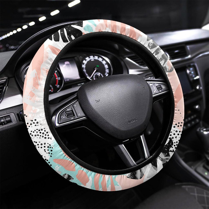 Modern Seamless Pattern With Animal Skin Print Printed Car Steering Wheel Cover