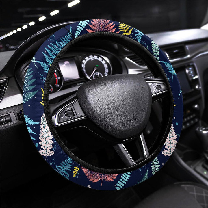 Fashion Fern Seamless Pattern For Textile Design Printed Car Steering Wheel Cover