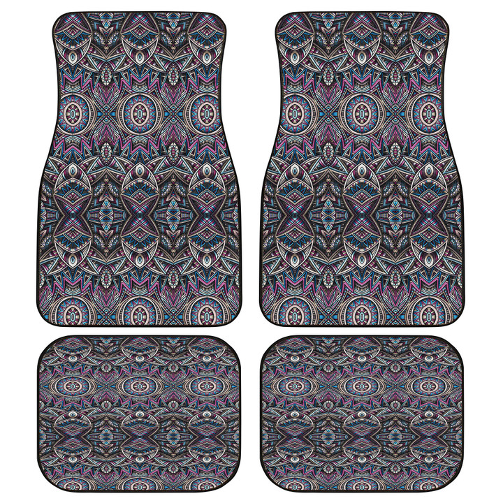 Purple Mirror Aztec Pattern Vintage Tribal Texture All Over Print Car Floor Mats
