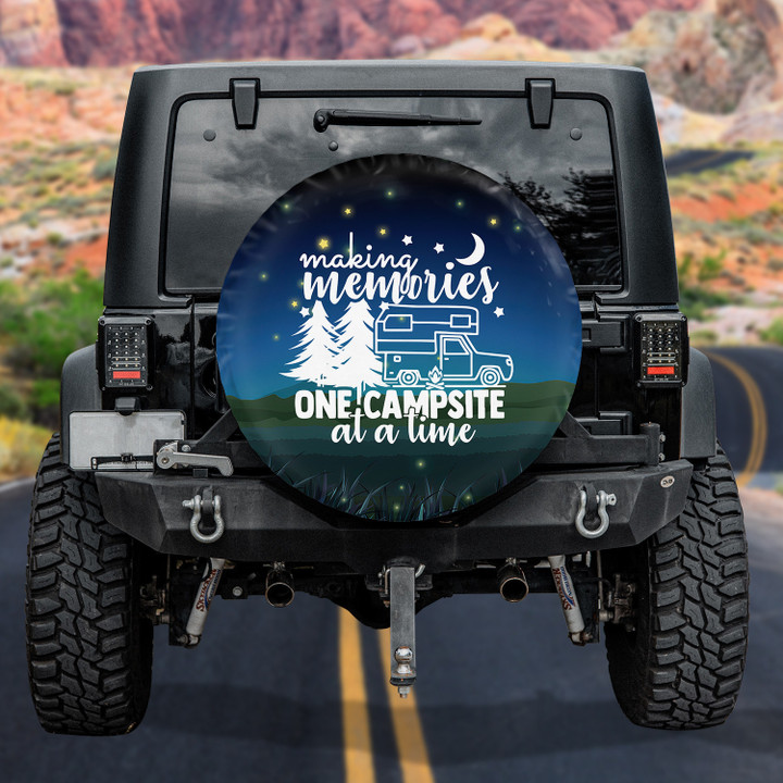 Camper Truck Making Memories One Campsite At A Time Printed Car Spare Tire Cover