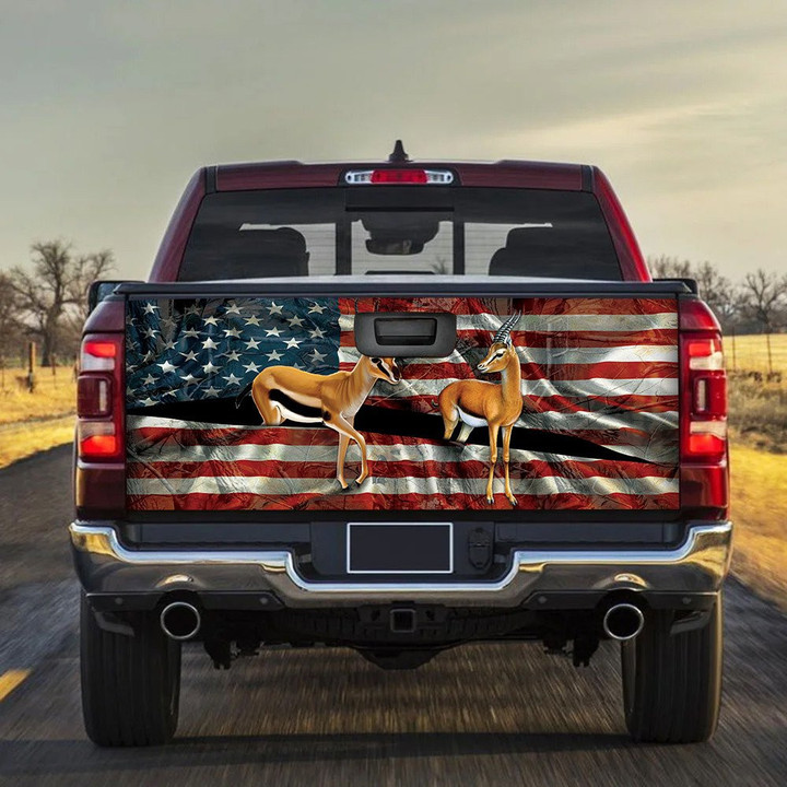 Deers USA Flag Truck Tailgate Decal Car Back Sticker