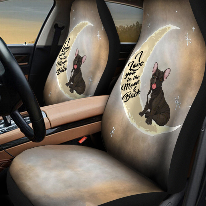 French Bulldog Love You To The Moon And Back Car Seat Covers