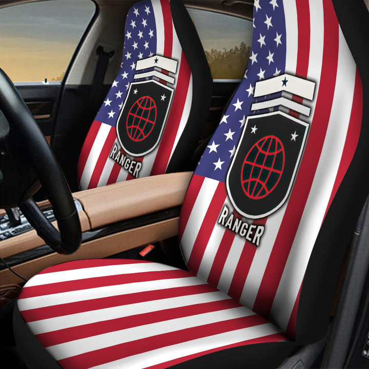Ranger Inside America Flag Car Seat Cover