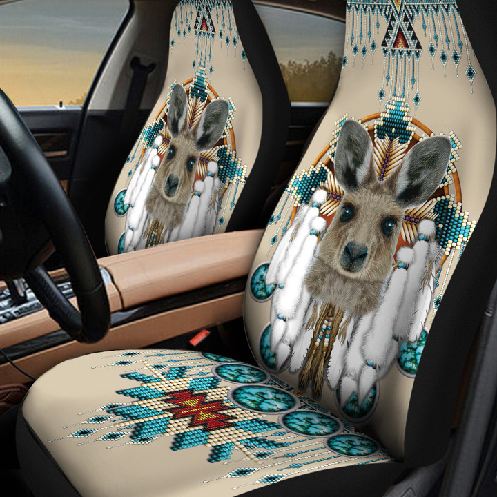 Kangaroo Chief Hat Native Classic Pattern Car Seat Cover