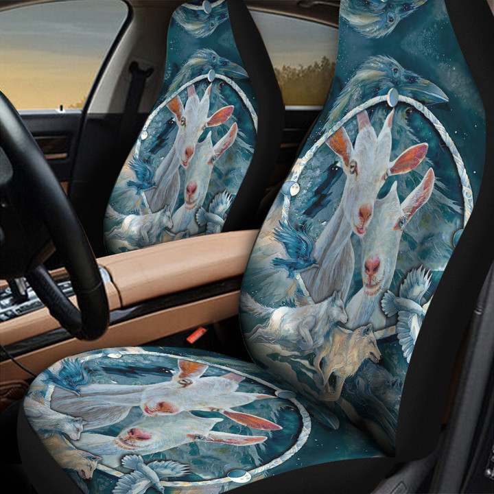 Goat Couples Dream Catcher Art Design Native Indians Car Seat Covers