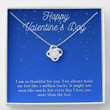 Valentines day gifts for her, Love Knot Necklace for Wife/Finacee/Girlfriend, I Love You More Than The Last
