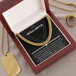 Valentines Day Gifts For Him, Cuban Necklace For Husband/ Boyfriend, I Want All My Lasts To Be With You