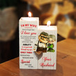 To my wife | From Husband To Wife Candle Holder | For Husband Gift, Birthday, Wedding Anniversary Gifts | Candlestick Wooden Gifts