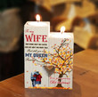 To My Wife Husband To Wife Candle Holder With Heart for Wedding's Gift, Anniversary Gift, Birthday Gift