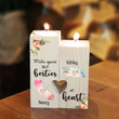 To My Bestie - Personalized Gift To Best Friend, Personalized Candle Holder Gift, Custom Candlestick Holders