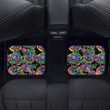 Glowing Psychedelic Mushrooms Car Floor Mats - Colorful Shrooms, Psilocybin Trippy Car Decor, Microdose, Hippie Stoner Car Accessories