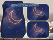 Witchy Astrology Neon moon night starry sky car floor mats, Witch constellation car accessories