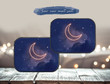 Witchy Astrology Neon moon night starry sky car floor mats, Witch constellation car accessories