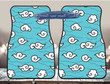Blue Japanese cloud personalized Car mat, Kawaii Anime kimono car accessory, Cute Yukata car interior decor women car floor mat set