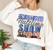 I am just here for the halftime show-red blue glitter-stars sweatshirt