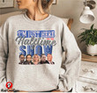 I am just here for the halftime show-red blue glitter-stars sweatshirt