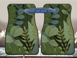 Kawaii Tropical Green leaves Car accessories, Cute car accessories, key chain, Boho car coasters and car floor mat matching set