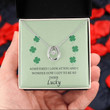 Lucky In Love Necklace | Wishbone & Horseshoe Cubic Zirconia Pendant For Wife or Girlfriend Necklace | St. Patricks Day | St. Paddys Day