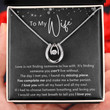 Wife Valentine Card With Lucky In Love Necklace | Jewelry Gift For Wife | Valentine's Day Gift For Wife | Wife First Anniversary Necklace