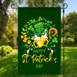 St. Patrick's Day Garden Flag Flags, Saint Patricks Hat Yard Flag, Shamrocks Flags, Beer Lover Gifts, Home Garden Yard
