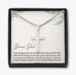 Fathers Day Cross Pendant Necklace, Gift For Bonus Dad From Daughter Son, I Just Want To Thank You Necklace