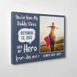 Personalized Fathers Day Canvas, Gift For Dad From Daughter Son, You’ve Been My Hero From Day One Canvas