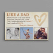 Personalized Fathers Day Canvas, Gift For Dad From Daughter Son, Like A Dad Canvas