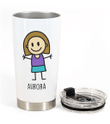 Personalized Fathers Day Tumbler, Gift For Dad From Daughter Son, No Matter What Life Throws At You Tumbler