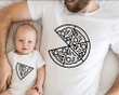 Pizza and Pizza Slice T-shirt & Baby Onesie, Dad and Baby Matching Shirts, Father and Son/ Daughter, Father's Day Gift