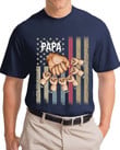 Custom Papa Shirt Grandkids Hands American Flag Shirt, Grandpa Birthday Gifts, Fathers Day Shirts for Grandpa