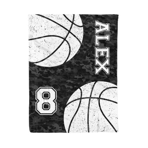 Custom Camouflage Basketball Blanket
