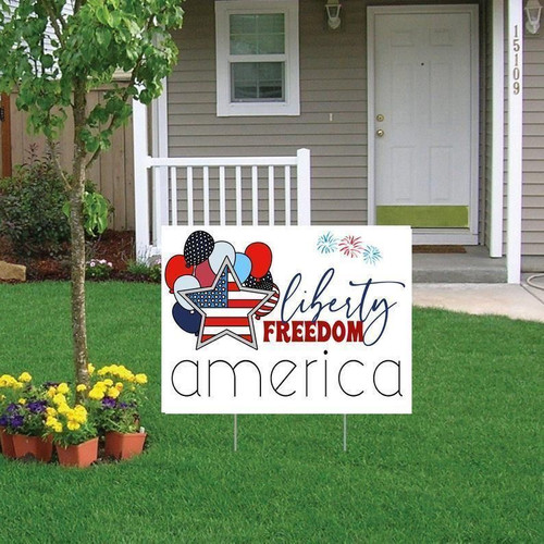 4Th Of July Yard Sign, Independence Day Lawn Sign, Patriotic Garden Sign, July 4Th Outdoor Decor, Flag Decor, Usa Porch Sign