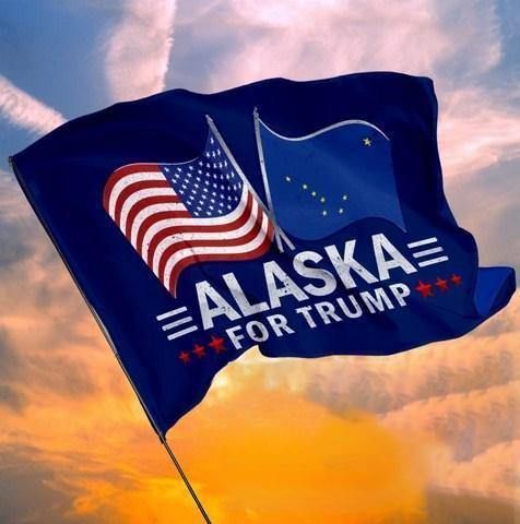 Alaska For Trump Garden Flag, House Flag