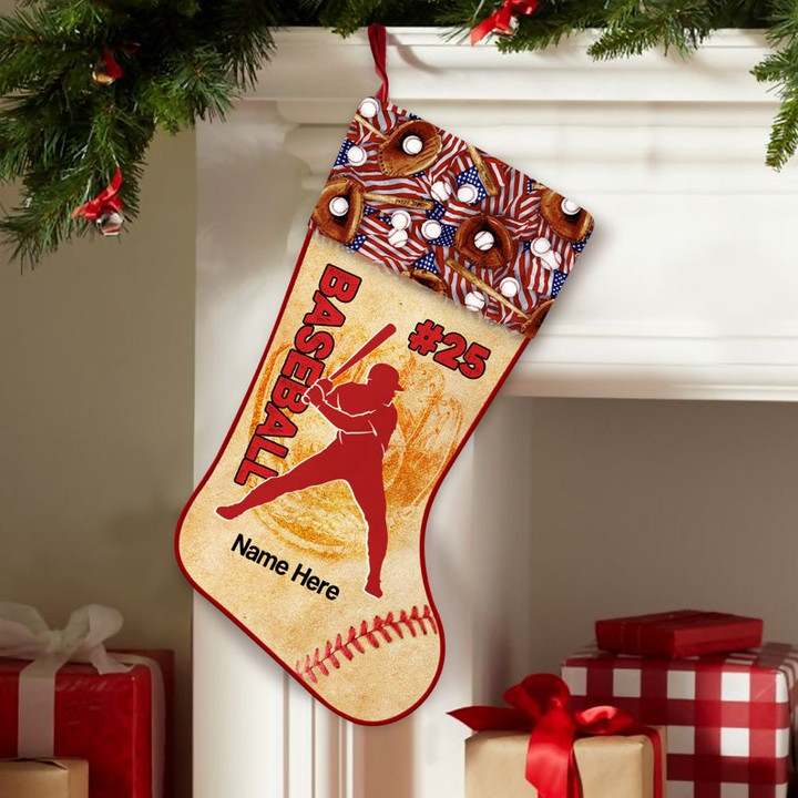 Personalized Christmas Stocking Stuffers, Baseball Kids Christmas Stockings 2, Christmas Decorations