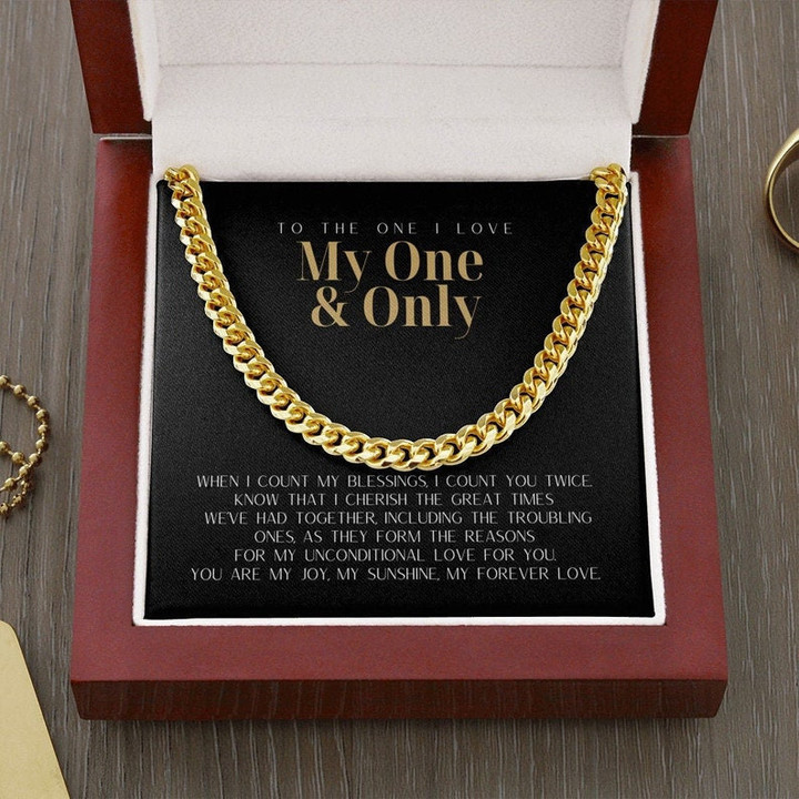 Valentines Day Gifts For Him, Cuban Necklace For Boyfriend/Husband, I Cherish The Great Times