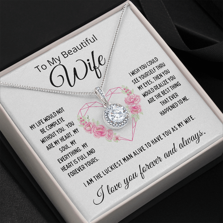 Valentine Gift to Beautiful Wife Eternal Hope Necklace