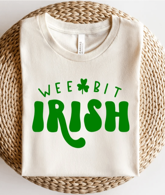 Wee bit Irish shirt, St Patrick's Day, Funny St Patricks Day shirt, Irish shirt, Shamrock shirt, Lucky shirt