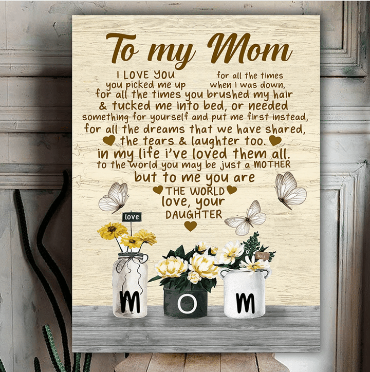 Mothers Day Canvas, Gift For Mom From Son, I Love You For All The Times Canvas