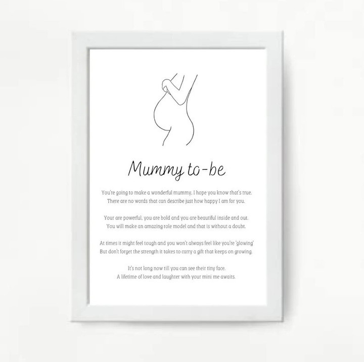Mummy to-be - Gift for new mum, gift for mummy to-be, pregnancy gift, pregnancy poem, new mum poem